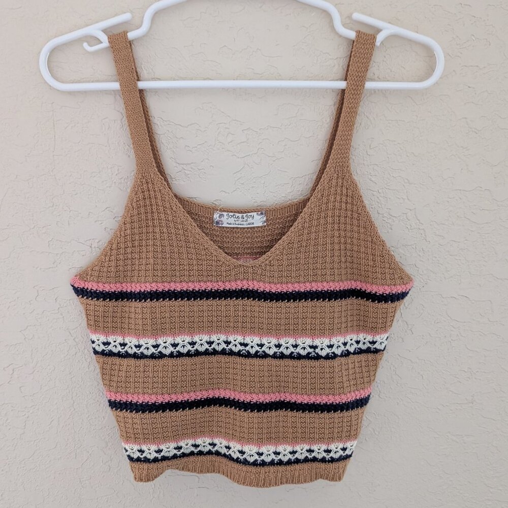 Jolie & Joy Knit Cropped Tank Top Size L